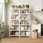 FOTOSOK 6-Tier Bamboo Shelf, Bamboo Bookcase - Image 4