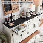 JXQTLINGMU 66" Farmhouse Buffet Cabinet - Image 3