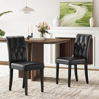 Welzona Upholstered Dining Chairs Set of 2, Button Tufted Parsons Dining Chair by WelzonaDirect