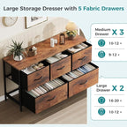 OLIXIS 5 Drawer Dresser for Bedroom, Closet Chest Organizer Furniture, TV Stand - Image 4