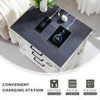 ACCOHOHO Farmhouse Nightstand - Image 5