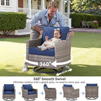 Outdoor Patio Furniture Set-6 Piece High Back Outdoor Furniture Set Sectional - Image 2