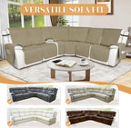 HDCAXKJ Reclining Sectional Couch Covers L Shape Recliner Sofa Middle Console - Image 5