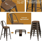 Andeworld Metal Bar Stools Set of 4, 24 inch Counter Height Barstools - Image 7