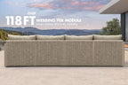 PURPLE LEAF Patio Furniture Set 13 Pieces Patio Seating Sofas Aluminum - Image 8