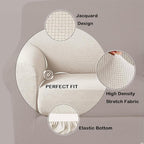 Turquoize Stretch Sofa Slipcover 2 Pieces Sofa Cover Couch Cover - Image 3