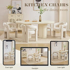 Hyfirm Upholstered Linen Barrel Dining Chair Set of 2, Modern Accent Kitchen - Image 8