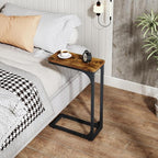QEEIG Narrow C Shaped Side Table Set of 2 Living Room Sets Slim Couch Tray - Image 5