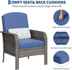 GAOMON 2-Piece Outdoor Patio Furniture Set, Rattan Lounge Chairs - Image 6