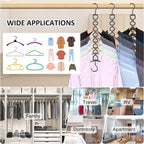 Space Saving Hangers for Clothes 3 Pack, Sturdy Metal Hangers Heavy Duty Magic - Image 3