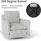 INZOY Swivel Accent Square Chair - Image 5