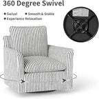 INZOY Swivel Accent Chair Set of 2, Upholstered Square Chair, Swivel Barrel - Image 5