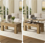 FABATO 41.7'' Lift Top Coffee Table, Wooden Rectangle Coffee Table - Image 5