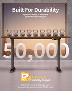 BIZUM Electric Standing Desk 60 x 24 Inch Computer Desk-Gaming Desk Dark Walnut - Image 8