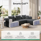Novilla 141" Modular Sectional Sofa, Modern Cloud Sectional Couch - Image 3