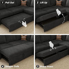 Belffin Modular Sectional Sleeper Sofa Bed - Image 7