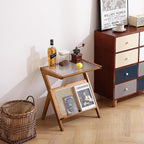 Tiita Rattan Side Table, Mid Century Nightstand, Bamboo Accent Bedside Tables - Image 9