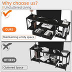GYIIYUO TV Stand with Fabric Drawer - Image 3