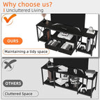 GYIIYUO TV Stand with Fabric Drawers - Image 3