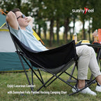 SUNNYFEEL Oversized Rocking Camping Chair, Fully Padded Patio Chair - Image 5