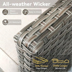 Outdoor Swivel Rocker Patio Chairs-High Back Wicker Swivel Rocker Patio Chairs - Image 3