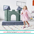 Yourigami Kids and Toddler Play Castle, Playroom Couch Add-On Set, Durable - Image 6