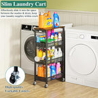 OKZEST Utility Slim Storage Cart, 4-Tier Narrow Bathroom Organizer and Storage - Image 4