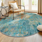 RELEANY Washable Area Rugs 8ft Non-Slip Modern Abstract Soft - Image 2