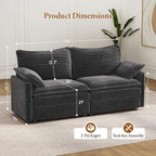 Vesgantti 74" Loveseat Sofa for Living Room, Comfy Cloud Couch Deep Seat - Image 2