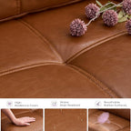 TYBOATLE Brown Sofa Couch Sectional Couches - Image 3