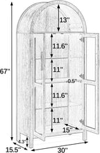 67" Black Tall Display Cabinet - Image 2