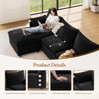 Vesgantti 108" Cloud Couch for Living Room, Deep Seat Sectional Modular Sofa - Image 4