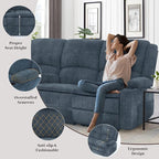 Yolsali 3-Seater Recliner Sofa, Manual Reclining Couch - Image 6