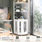 Aheaplus Corner Bar Cabinet - Image 5