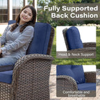 Belord Patio Wicker Chairs Swivel Rocker - Image 4