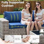 ovios 7 Pieces Patio Furniture Set, Outdoor Wicker Sectional Sofa - Image 5