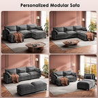 Marsail Modular Sectional Sofa 110.6" U-Shaped Modern Comfy Cloud Couch - Image 6