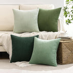 MIULEE Boho Farmhouse Sage Green Throw Pillow Covers 24x24 Inch Set of 4 - Image 2