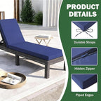 2 Pcs Chaise Lounge Cushions Outdoor, Outdoor Chaise Cushion - Image 6