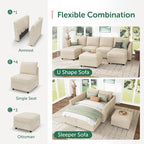 HONBAY Modular Sofa U Shaped Sectional Couch - Image 5