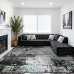 RELEANY Washable Area Rugs 10'x14 Non-Slip Modern Abstract Soft - Image 2