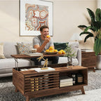 HAIOOU Lift Top Coffee Table, Mid Century Modern Coffee Table - Image 3