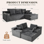 GRUSIGN Cloud Sectional Boneless Couches - Image 2