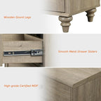 WAMAPT Buffet Cabinet with 6 Doors and 3 Drawers, Large Coffee Bar Table Wood - Image 4