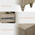 WAMAPT Buffet Cabinet with 4 Doors and 2 Drawers, Large Coffee Bar Table Wood - Image 4