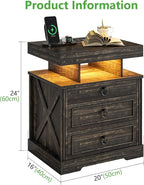 WOOVIVS Side Table with Gun Drawer - Image 3