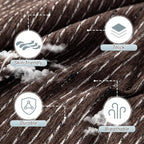 MYSKY HOME Boho Couch Cover Deep Chocolate Sofa Covers Washable, Farmhouse Sofa - Image 3
