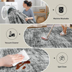 4x6 Area Rugs Washable Rug: Modern Abstract Living Room Rug Soft Anti-Skid Thin - Image 3