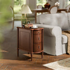 STO'SENSE Nightstand w/Charging Station & 3 Drawers, Pre-Assembled, Vintage - Image 5