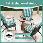 Outdoor Chair Cushion, High Back Soft Seat Pad, Indoor Outside Use, - Image 7
